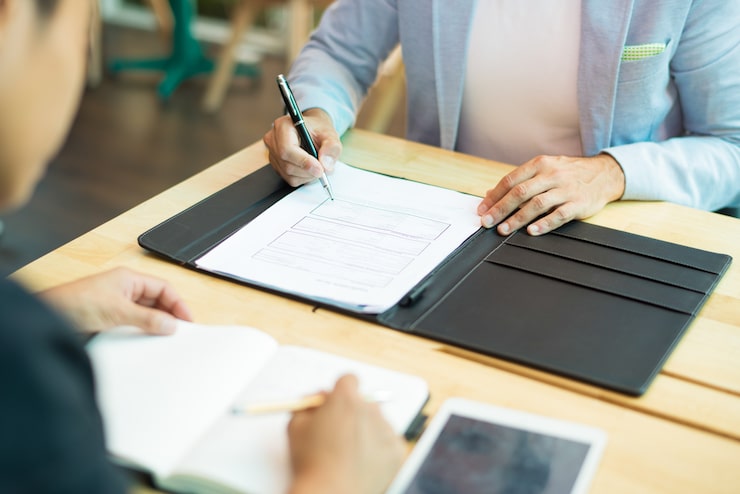 Representative document signing during a property purchase